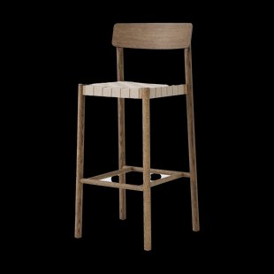 &Tradition Betty TK15 Bar Chair barkruk 75 cm Gerookte eik-natuurkleurig linnen