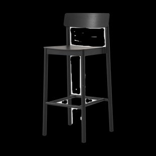 &Tradition Betty TK16 Bar Chair barkruk 75 cm Zwartgelakte es