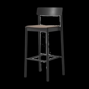&Tradition Betty TK17 Bar Chair barkruk 75 cm Fuse 0351-zwartgelakte es