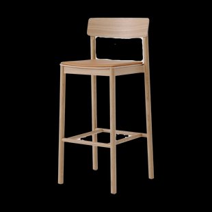 &Tradition Betty TK17 Bar Chair barkruk 75 cm Noble cognackleurig leer-gelakt eikenhout