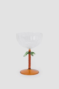 Champagneglas met palmboom