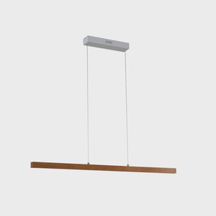 Nihalo LED hanglamp, hout, 122 cm, dimbaar, CCT - Lucande - Woonkamer - Modern - 1 lamp
