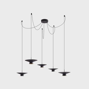 Norvind LED hanglamp, 10-lamps, zwart, dimbaar Lindby - Eetkamer - Modern - Metaal - Meerdere lampen