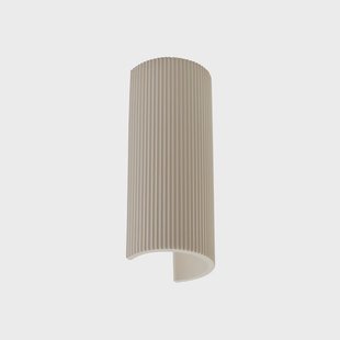 Colja wandlamp hoogte 30,5 cm rond beige gips Lindby - Woonkamer - Gips / Klei