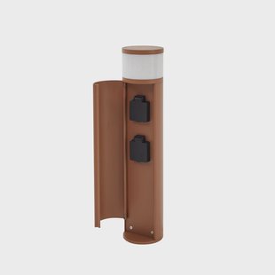 Corban sokkellamp deur stopcontacten roest G9 IP44 Lucande - Terras - Modern - Aluminium - 1 lamp