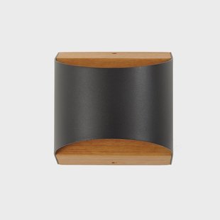 Lenore LED wandlamp 13 cm zwart metaal IP44 Lindby - Balkon - Modern - Aluminium - 1 lamp
