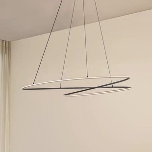 Lucande LED hanglamp Gavril, 100 cm, zwart, dimbaar