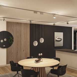 Paulmann URail-pendel Alejandro chroom 3.000 K 3-traps dimbaar