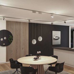 Paulmann URail-pendel Alejandro chroom 4.000 K 3-traps dimbaar