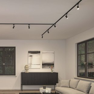 Paulmann URail-rails spot Runa, zwart mat, GU10