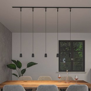 Paulmann URail hanglamp Cover, zwart mat, GU10