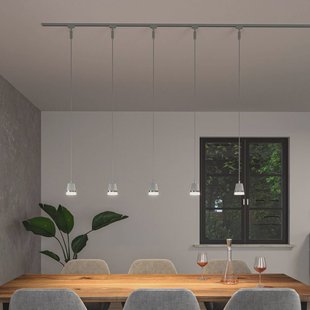 Paulmann URail hanglamp Cone, chroom mat, GU10