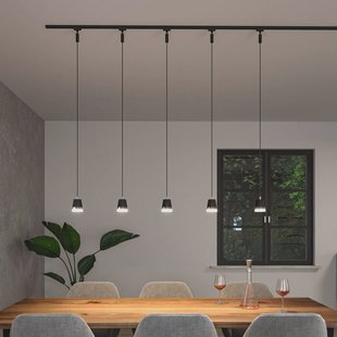 Paulmann URail hanglamp Cone, zwart mat, GU10