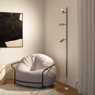 Paulmann URail voedingskabel/schakelaar, chroom mat, 2,4 m