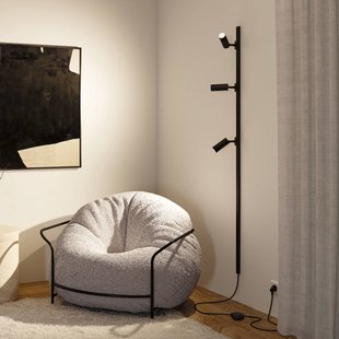 Paulmann URail voedingskabel/schakelaar zwart mat 2,4 m