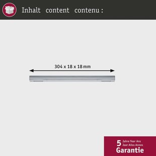 Paulmann middenvoeding URail Zigbee, mat chroom, lang