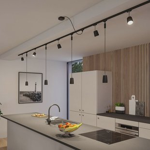 Paulmann URail kabelinvoer Zigbee 1 m, zwart mat