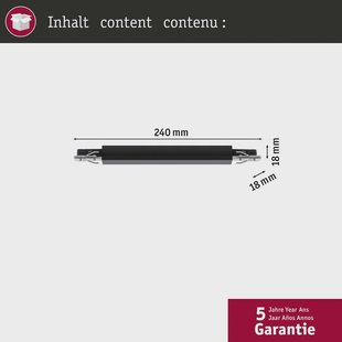 Paulmann URail railadapter Zigbee dimbaar/schakelbaar zwart