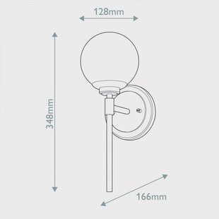 KICHLER Wandlamp Benno 1 zwart-brons, wit, staal, glas IP44 G9