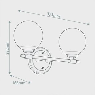 KICHLER Wandlamp Benno 2 zwart-brons, wit IP44 staal glas G9