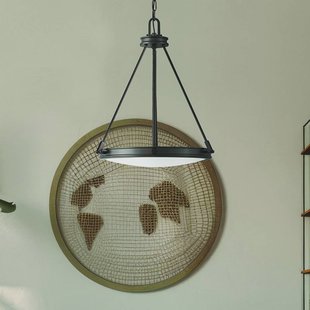 HINKLEY Hanglamp Collier, zwart, Ø 54,3 cm, staal, glas, E14