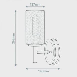HINKLEY Wandlamp Collier, zwart, staal, glas, E27
