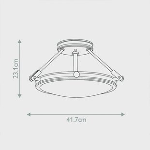 HINKLEY Plafondlamp Collier, zwart, Ø 41,7 cm, staal,  glas, E14
