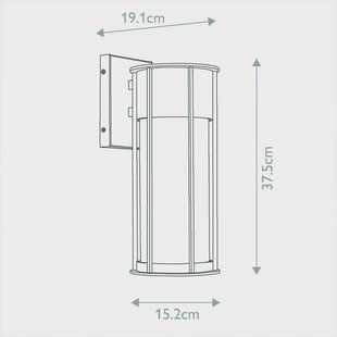 KICHLER Buiten hanglamp Camillo, zwart, aluminium, glas, E27