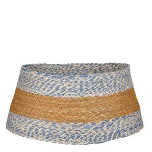 House of Seasons Kerstboomrok - H26 x Ø58 cm - Zeegras - Blauw