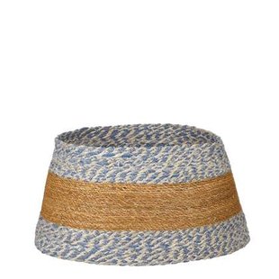 House of Seasons Kerstboomrok - H26 x Ø50 cm - Zeegras - Blauw