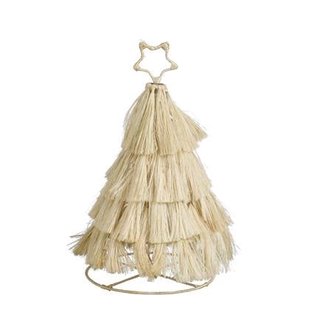 House of Seasons Kerstdecoratie Boom - H44 x Ø25 cm - Jute - Beige