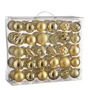 House of Seasons Kerstballen Set - 60 Stuks - Goud