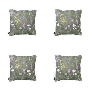 Madison - Sierkussen Donna green canvas eco - Ca. 50x50 cm - Set van 4