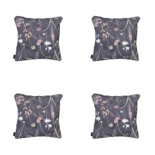 Madison - Sierkussen Donna grey canvas eco - Ca. 50x50 cm - Set van 4