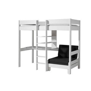 LUCEVI - Pino Mezzanine bed + Slaapfauteuil + Matras - Wit - 90x200 cm