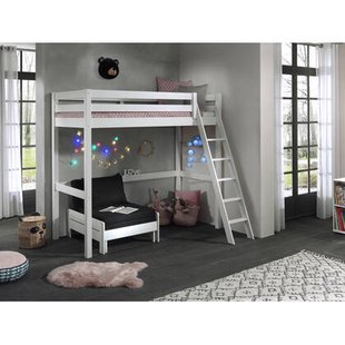 LUCEVI - Pino Mezzanine Bed + Ladder + Slaapfauteuil - Wit - 90x200 cm