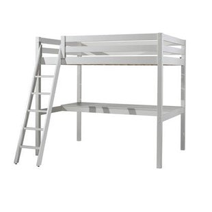 LUCEVI - Pino Mezzanine bed + Ladder + Bureau - Wit - 140x200 cm