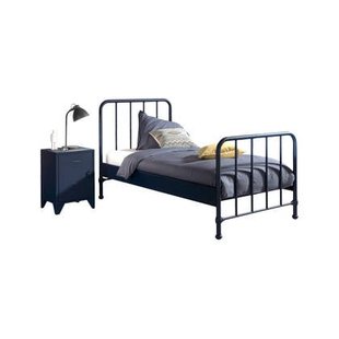 LUCEVI - Bronxx bed + Nachtkastje - Blue Denim - 90x200 cm
