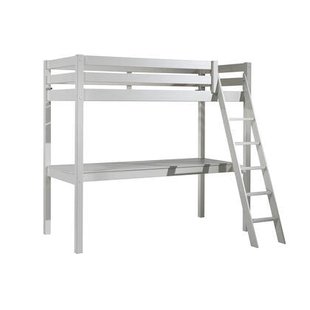 LUCEVI - Pino Mezzanine bed + Ladder + Bureau - Wit - 90x200 cm