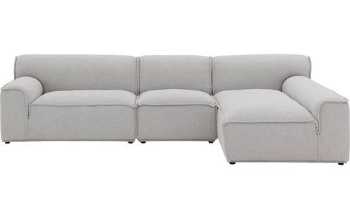 Goossens Excellent Elementenbank Sens bruin, stof, 1,5-zits, urban industrieel