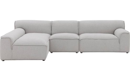 Goossens Excellent Elementenbank Sens bruin, stof, 1,5-zits, urban industrieel