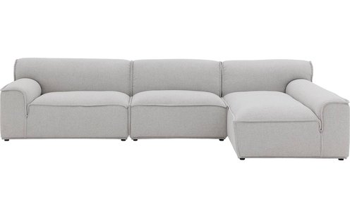 Goossens Excellent Elementenbank Sens bruin, stof, 1,5-zits, urban industrieel