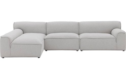 Goossens Excellent Elementenbank Sens bruin, stof, 1,5-zits, urban industrieel