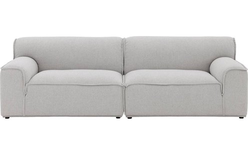 Goossens Excellent Elementenbank Sens bruin, stof, 2-zits, urban industrieel