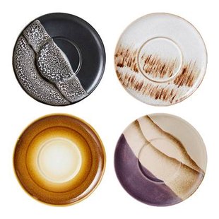 HKliving 70&apos;s Ceramics Schotels - Set van 4 - Big Sur