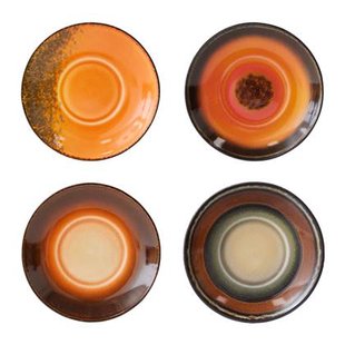 HKliving 70&apos;s Ceramics Schotels - Set van 4 - Roasts