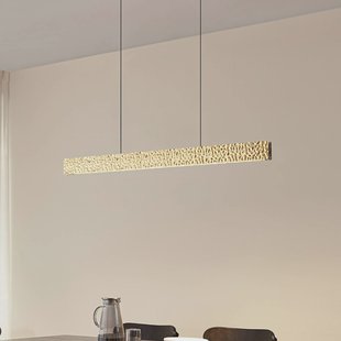 Lucande LED hanglamp Nivara, 117 cm, goud, metaal