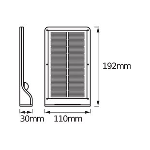 OSRAM LED-zonne-buitenwandlamp DOORLED, zilver Sensor IP44