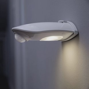 OSRAM LED buiten wandlamp DOORLED DOWN zilver Sensor Batterij