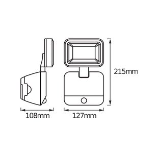 OSRAM LED-buitenspot DOUBLE 1-lamp zwart Sensor Batterij